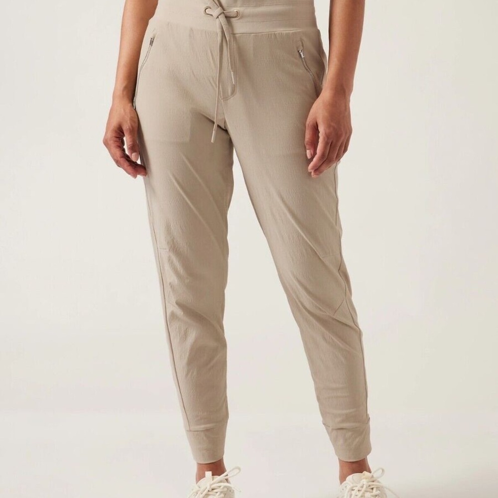 Athleta Tan Trekkie North Jogger Pants with Adjustable Waistband